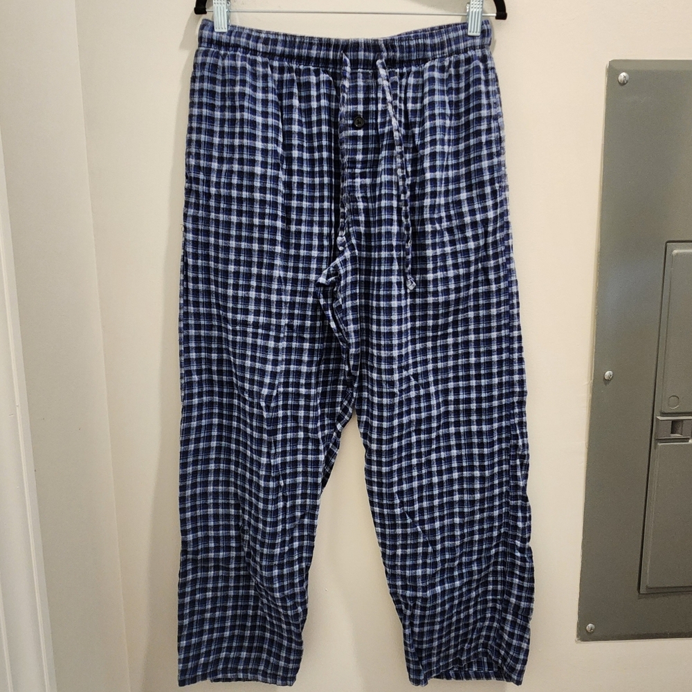 Men's Blue Plaid Pajama Pants